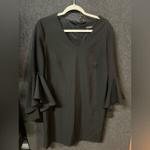 Roz & Ali Black Dress, Bell Sleeves, 12